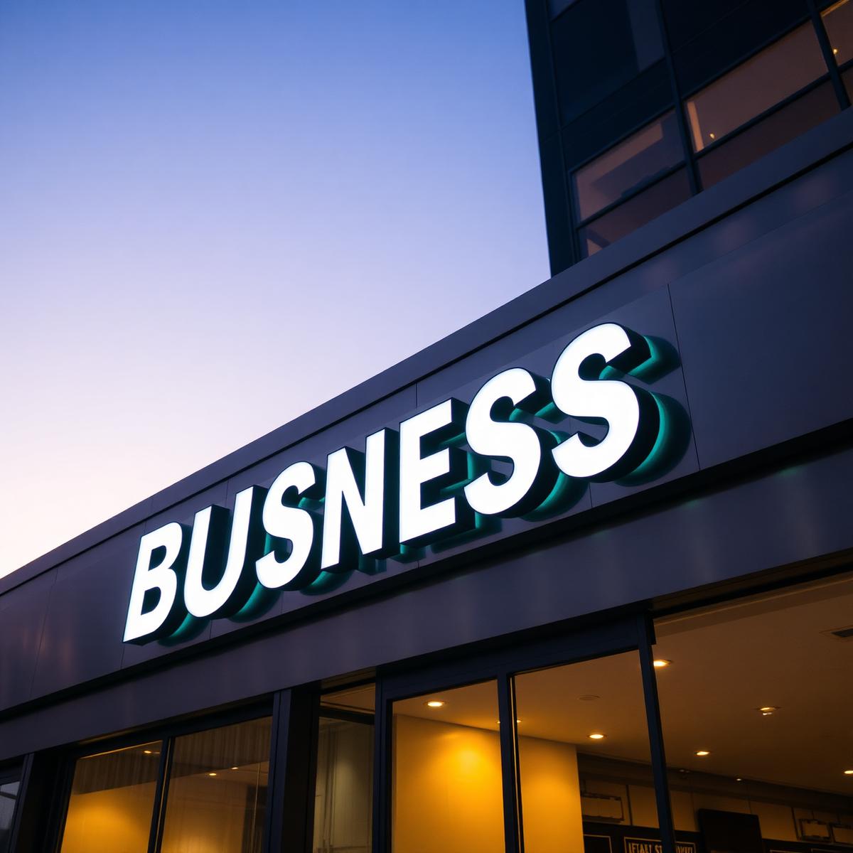 Illuminated storefront sign